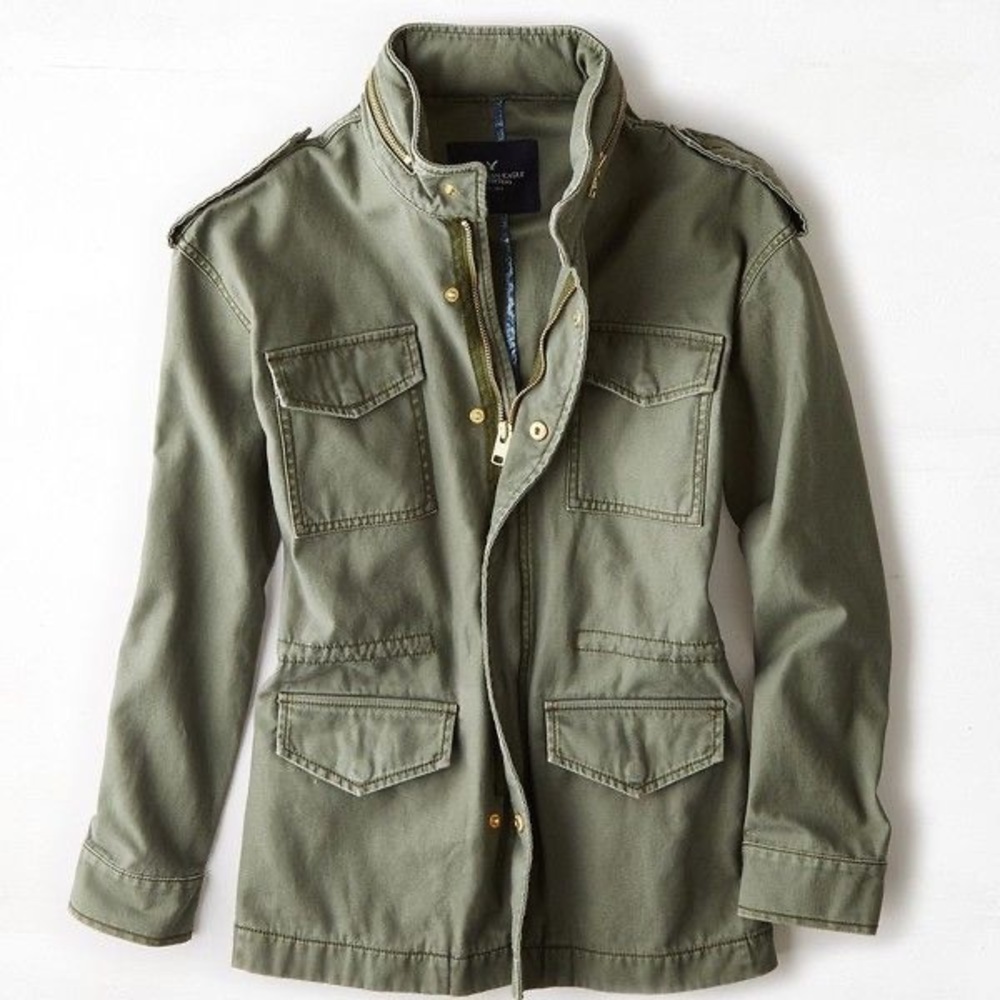 American Eagle Green Military Style Surplus Jacket